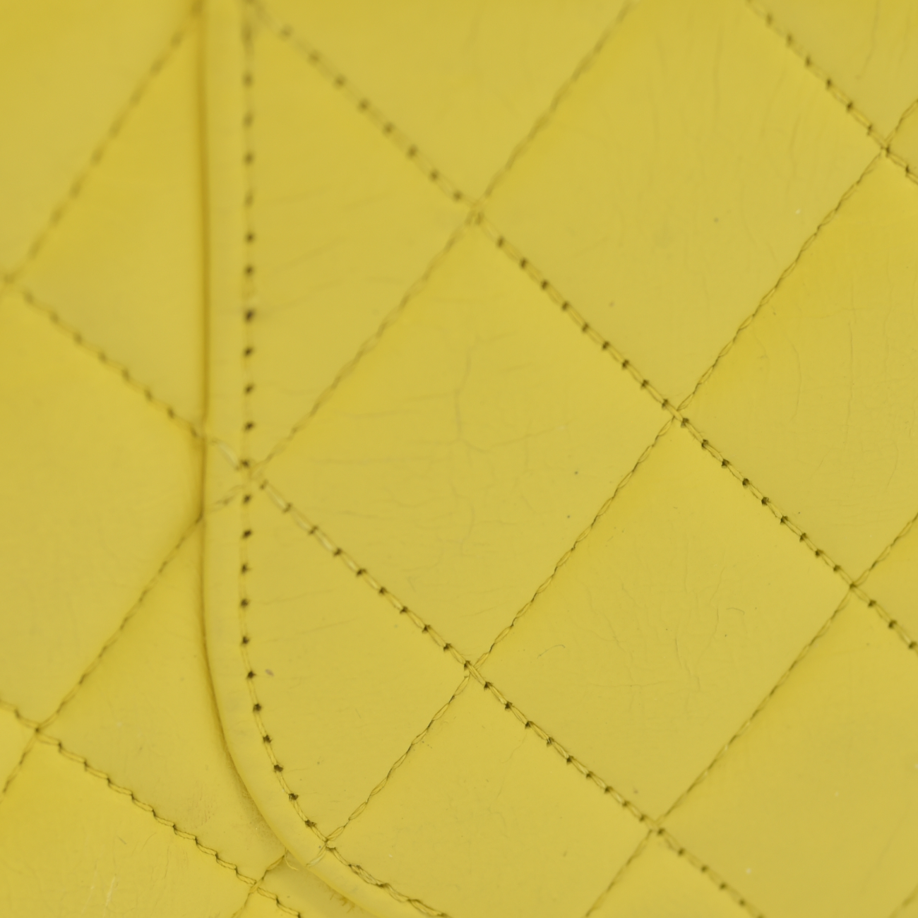 $11300 2010 Chanel Lambskin Quilted Medium Double Flap Yellow CONSIGNMENT