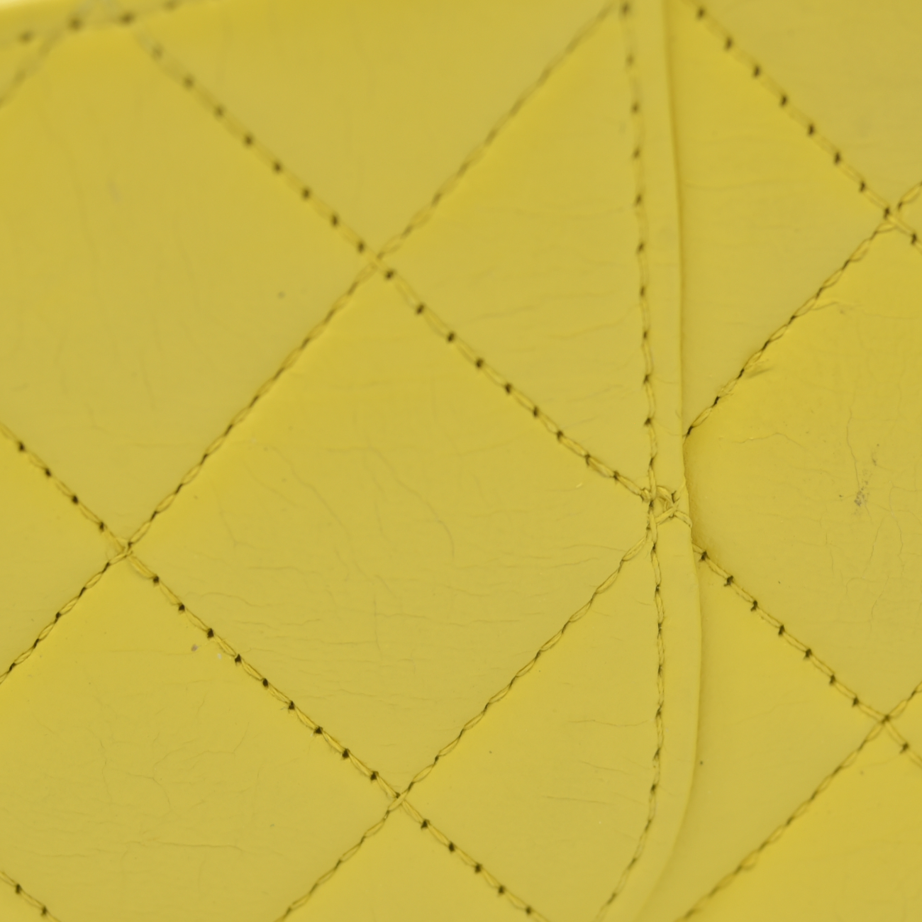 $11300 2010 Chanel Lambskin Quilted Medium Double Flap Yellow CONSIGNMENT