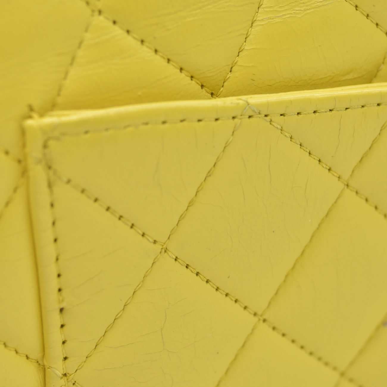 $11300 2010 Chanel Lambskin Quilted Medium Double Flap Yellow CONSIGNMENT