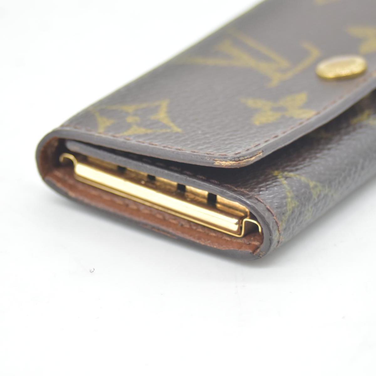 $345 Louis Vuitton Monogram Multicles 4 Ring Key Case Brown SD0030 CONSIGNMENT