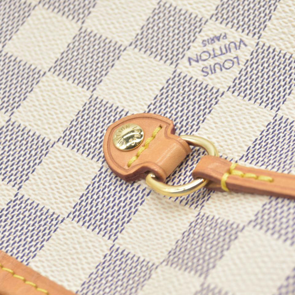 $2170 Louis Vuitton Damier Azur Neverfull MM SD3147