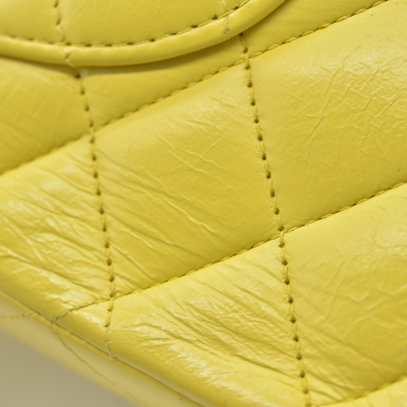$11300 2010 Chanel Lambskin Quilted Medium Double Flap Yellow CONSIGNMENT