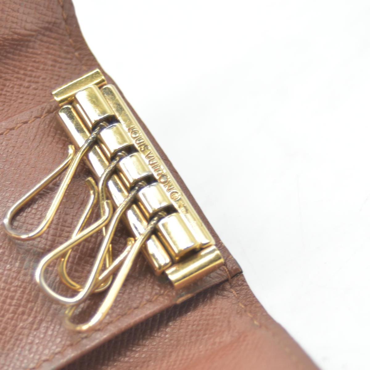 $345 Louis Vuitton Monogram Multicles 4 Ring Key Case Brown SD0030 CONSIGNMENT