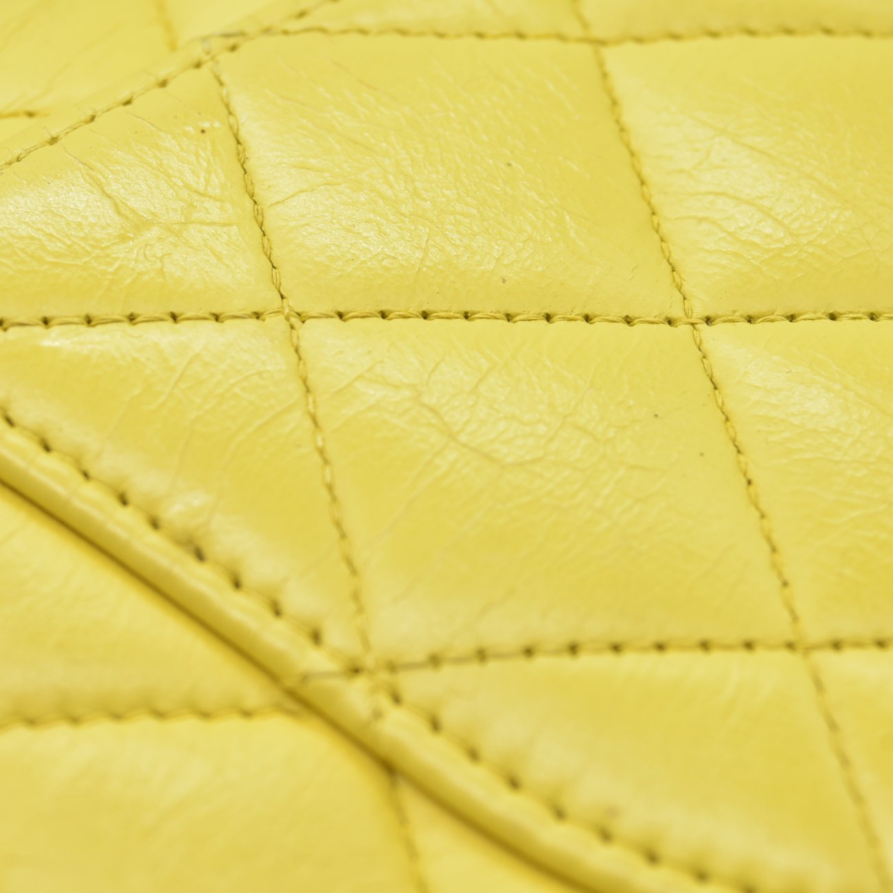 $11300 2010 Chanel Lambskin Quilted Medium Double Flap Yellow CONSIGNMENT