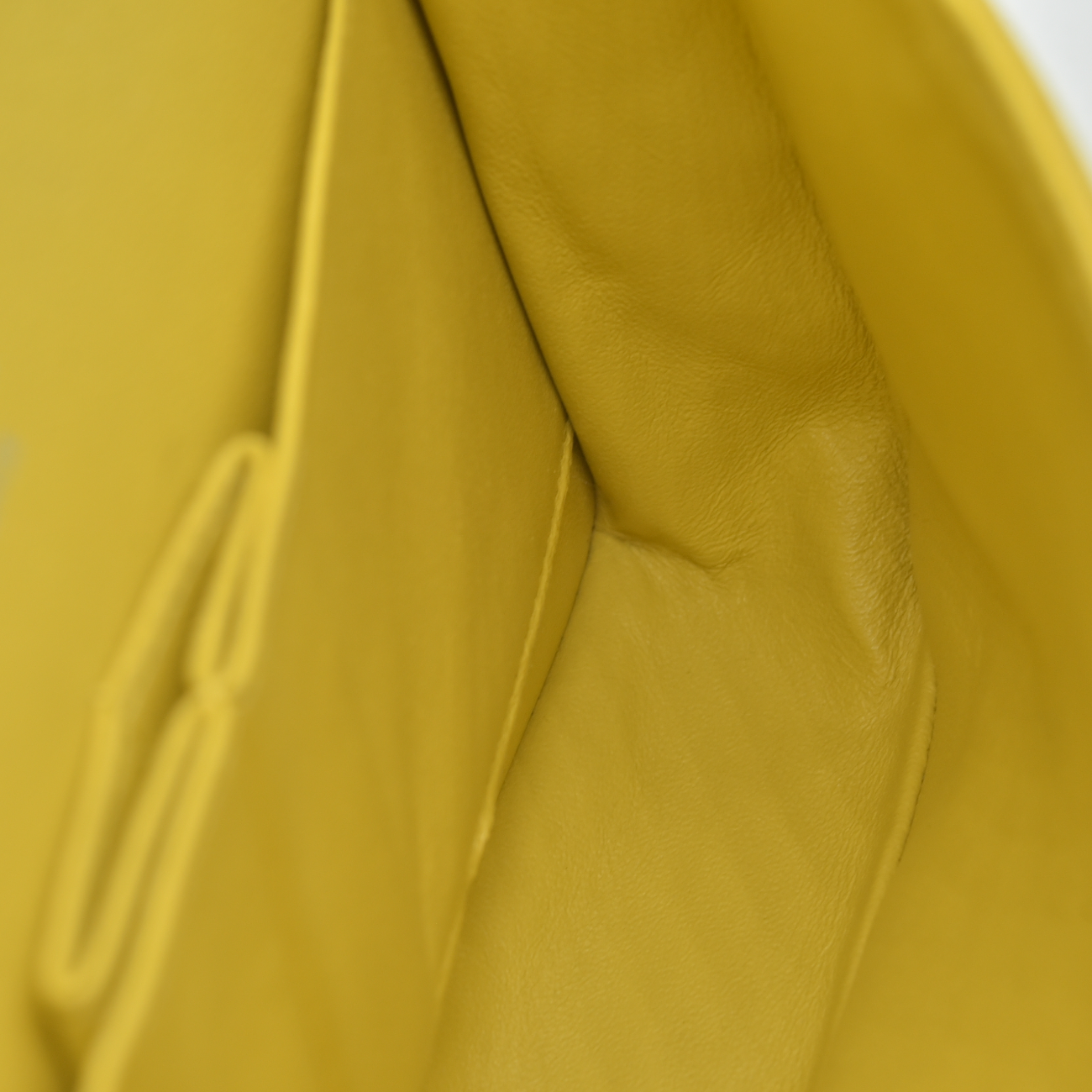 $11300 2010 Chanel Lambskin Quilted Medium Double Flap Yellow CONSIGNMENT