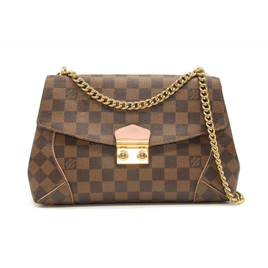 LOUIS VUITTON Damier Ebene Caissa Clutch in Rose Ballerine