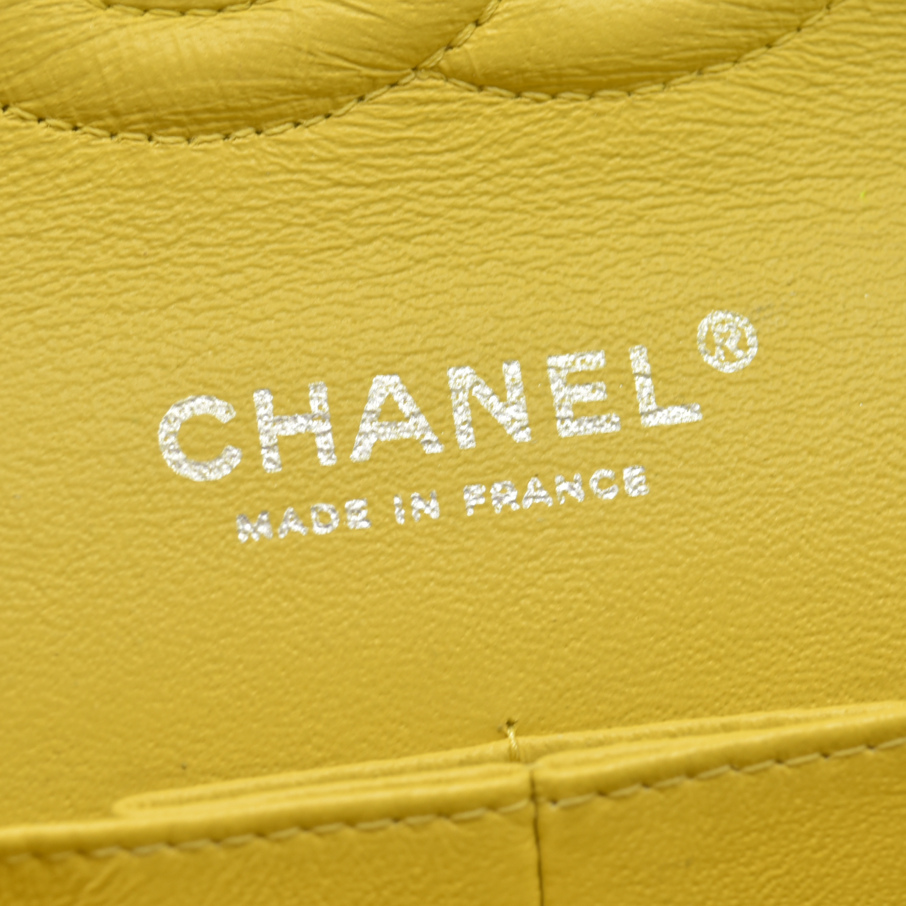 $11300 2010 Chanel Lambskin Quilted Medium Double Flap Yellow CONSIGNMENT