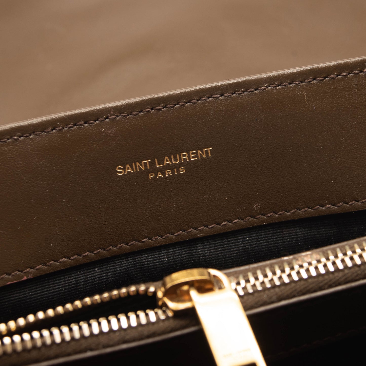 Saint Laurent Medium YSL Loulou in Soil Brown Chain Shoulder Bag Gold 2021