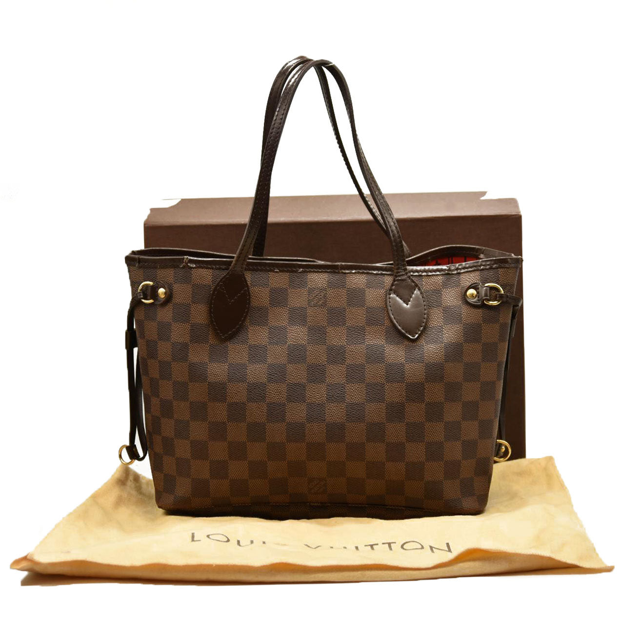 USED LOUIS VUITTON Damier Ebene Neverfull PM MB1161