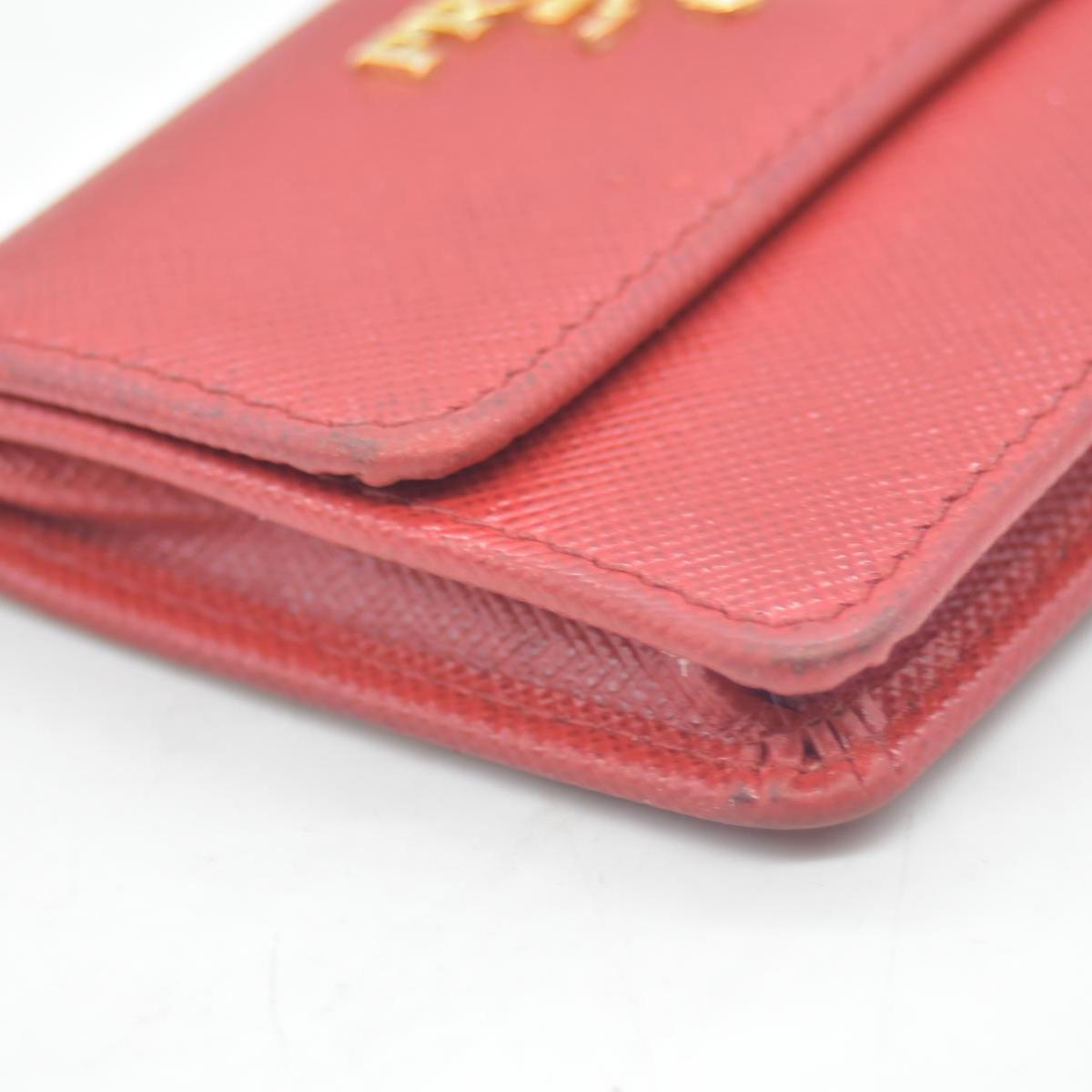 $850 Prada Leather Bag Pouch Red CONSIGNMENT