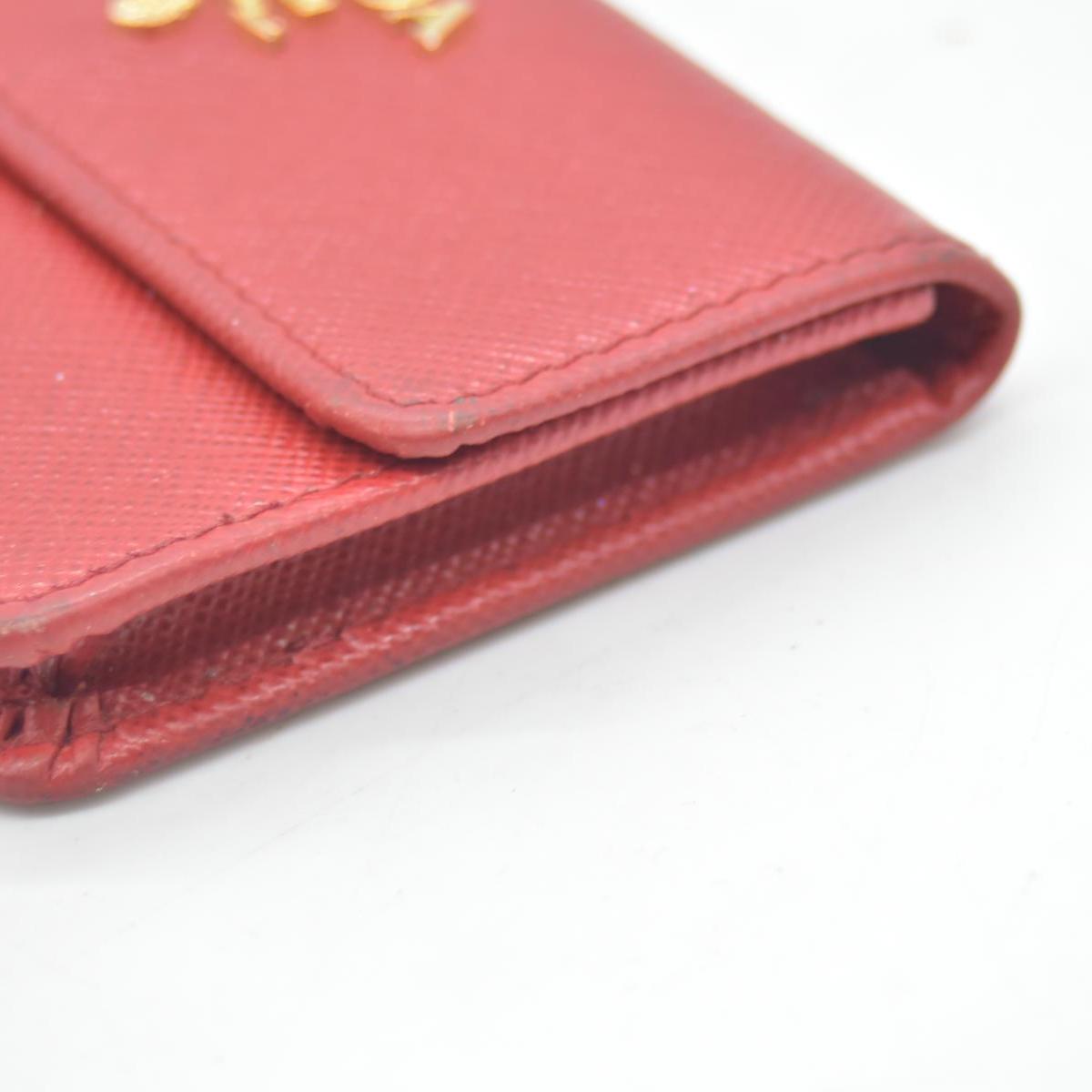 $850 Prada Leather Bag Pouch Red CONSIGNMENT