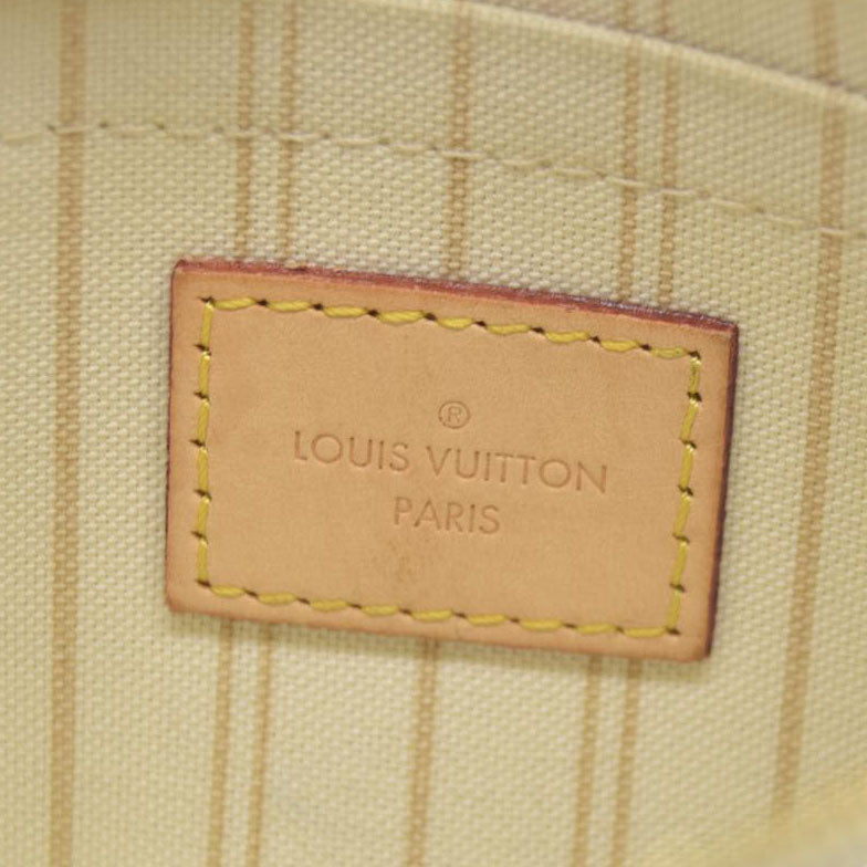 $2170 Louis Vuitton  Damier Azur Neverfull MM GM Pochette SD3147