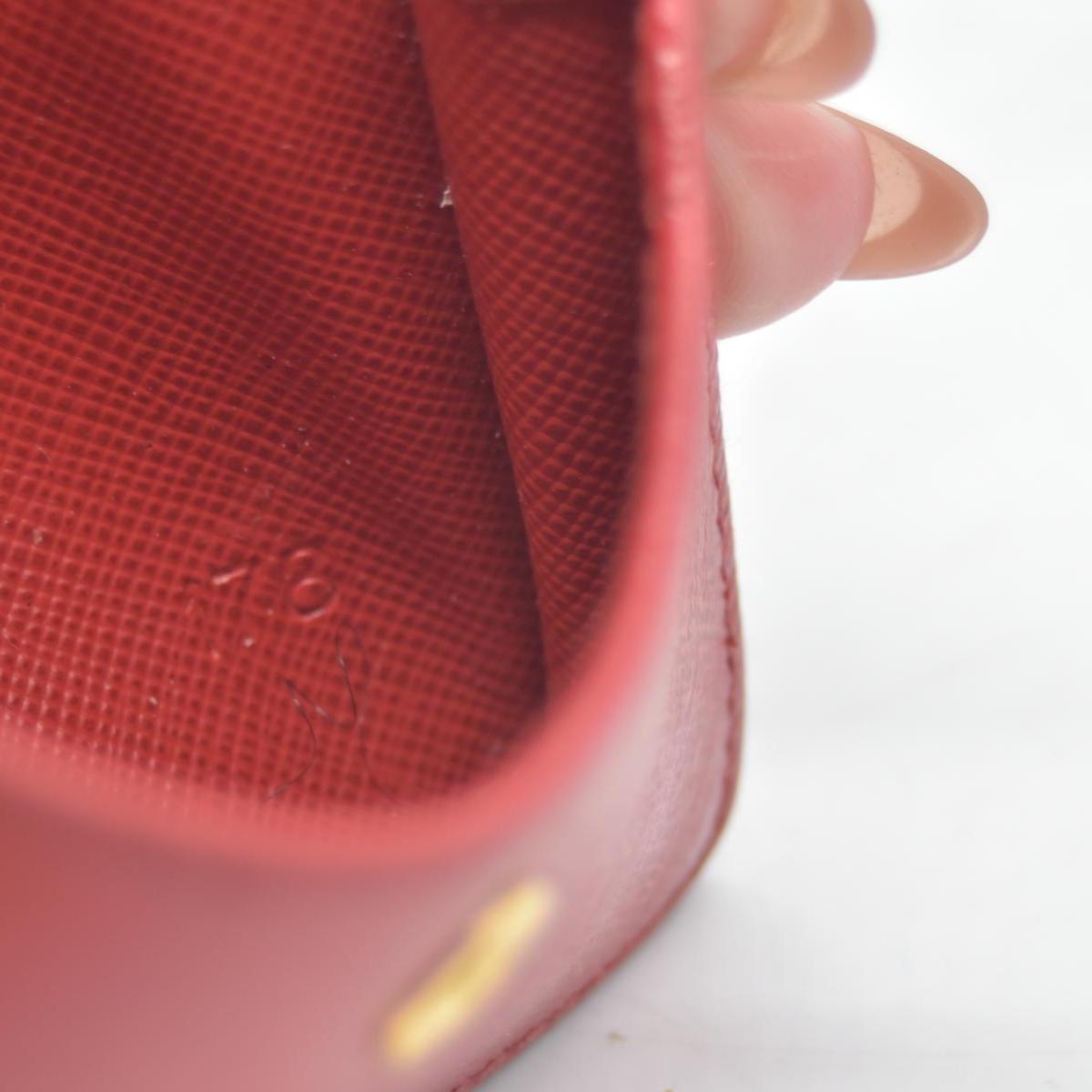 $850 Prada Leather Bag Pouch Red CONSIGNMENT