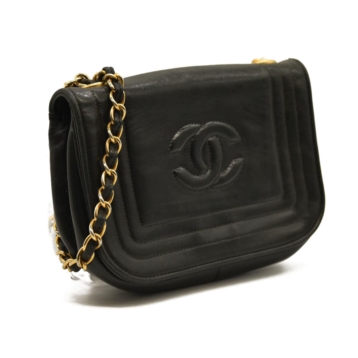 CHANEL Vintage CC Stitch Flap Bag Mini