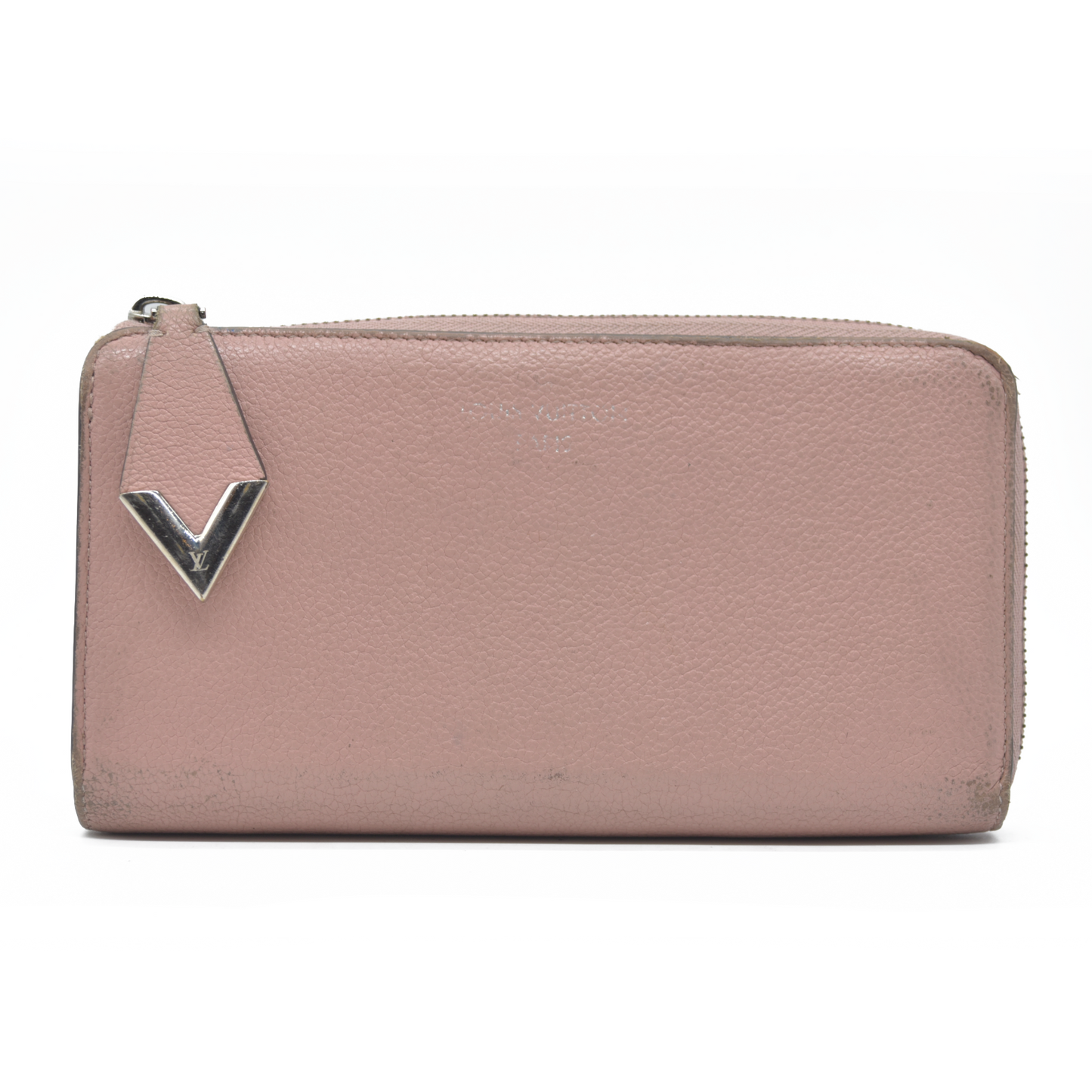$1130 Louis Vuitton Comet Taurillon Leather Zip Zippy Long Wallet Pink MI0146 2016