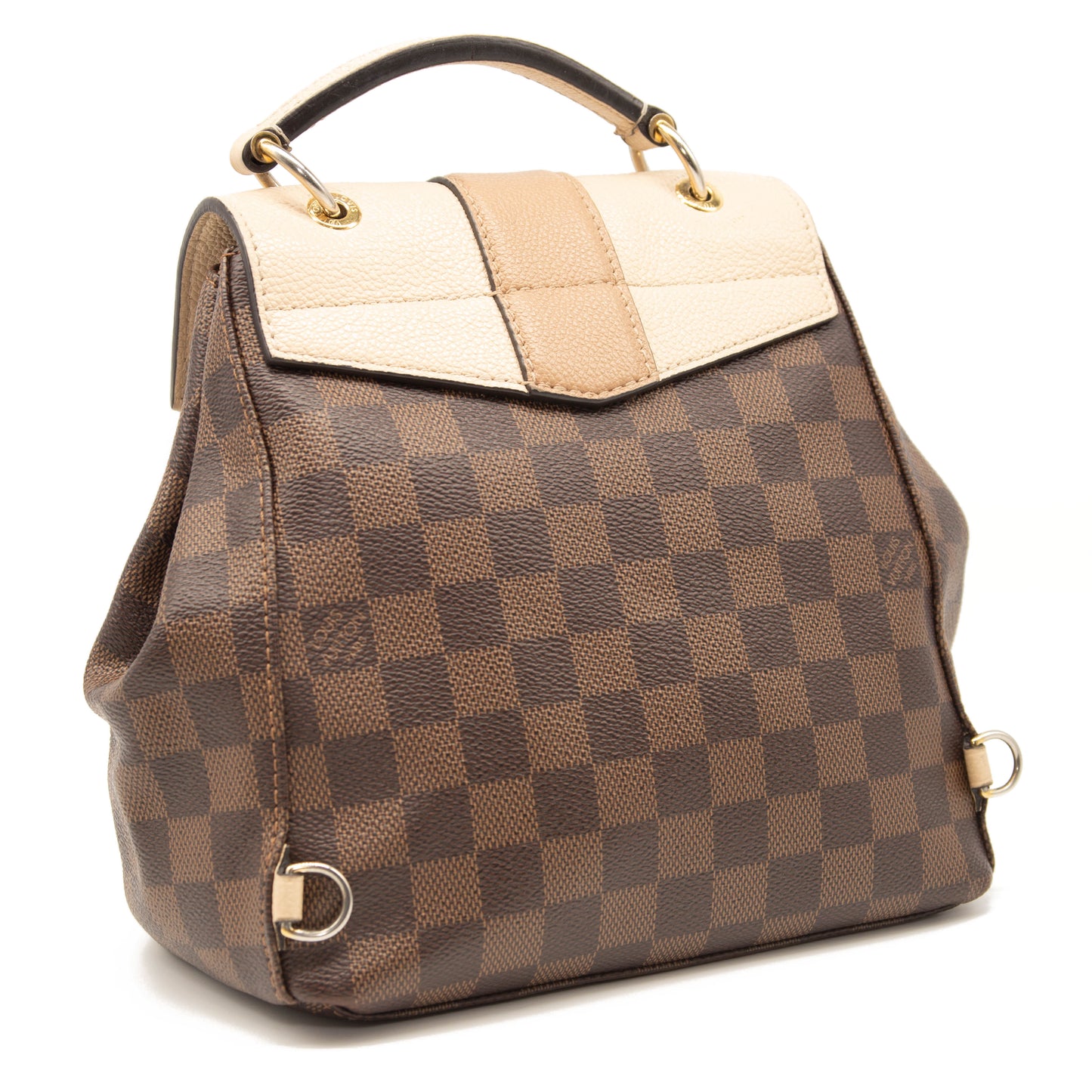 Louis Vuitton Clapton Creme Brown Damier Ebene Canvas Backpack