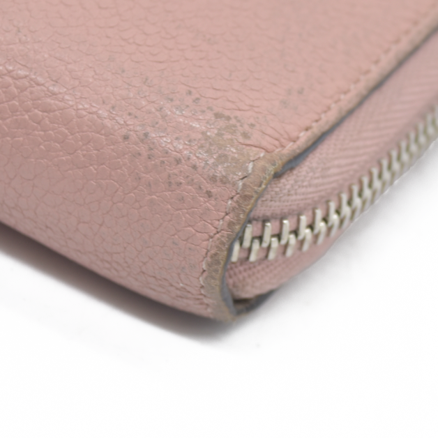 $1130 Louis Vuitton Comet Taurillon Leather Zip Zippy Long Wallet Pink MI0146 2016