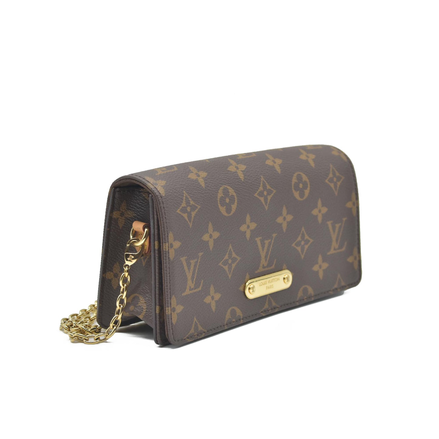 $1750 Louis Vuitton Monogram Wallet On Chain Lily