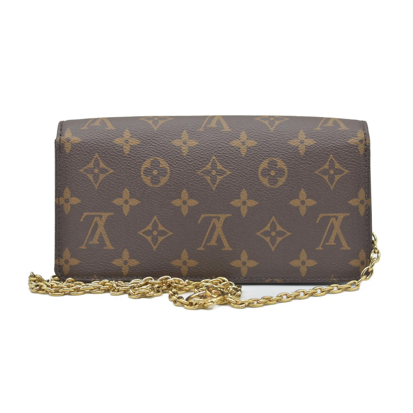 $1750 Louis Vuitton Monogram Wallet On Chain Lily