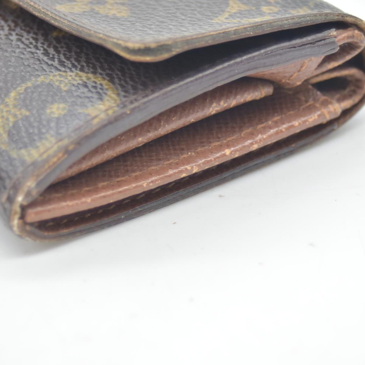 $435 Louis Vuitton Monogram Plat Coin Purse Wallet Brown RA0170 CONSIGNMENT