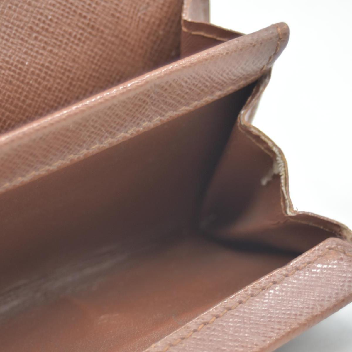 $435 Louis Vuitton Monogram Plat Coin Purse Wallet Brown RA0170 CONSIGNMENT