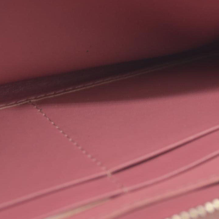 AUCTION $545 Miu Miu  Vernice Crocodile Embossed Calfskin Zip Around Wallet Antico