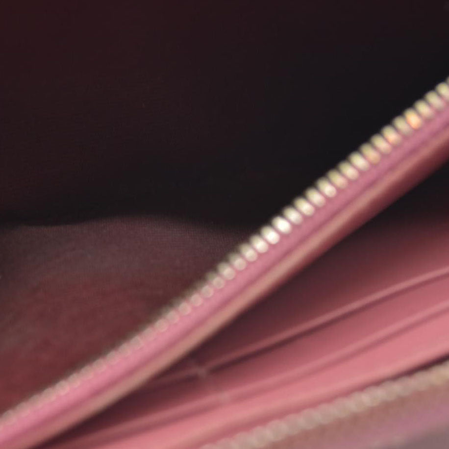 AUCTION $545 Miu Miu  Vernice Crocodile Embossed Calfskin Zip Around Wallet Antico