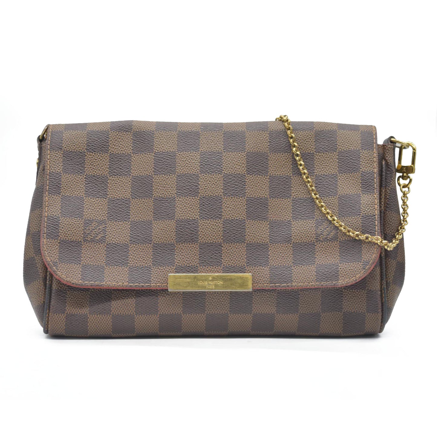 AUCTION $1690 Louis Vuitton Shoulder Bag Damier Favorite MM