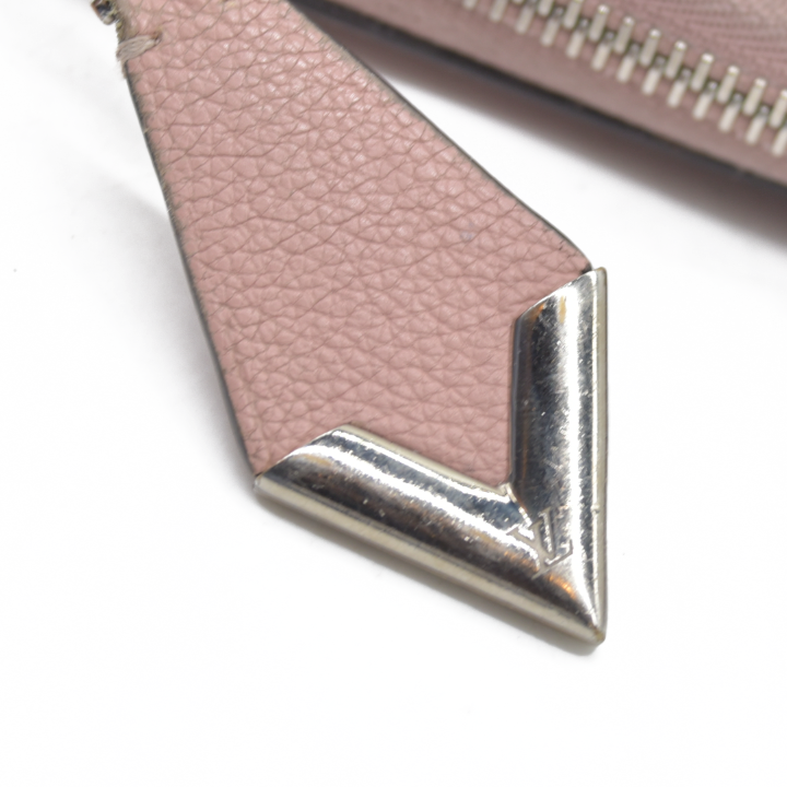 $1130 Louis Vuitton Comet Taurillon Leather Zip Zippy Long Wallet Pink MI0146 2016
