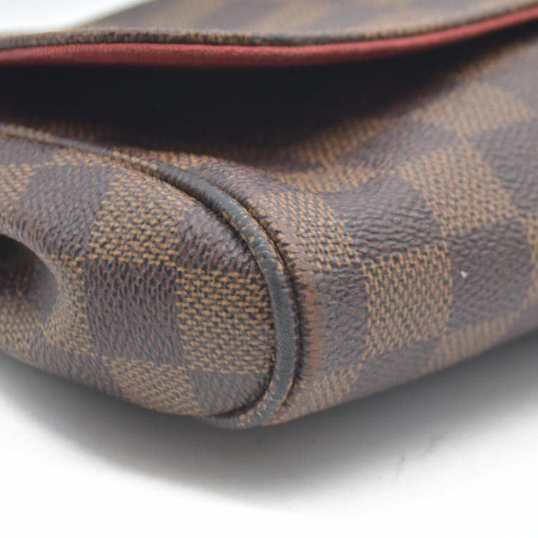 AUCTION $1690 Louis Vuitton Shoulder Bag Damier Favorite MM