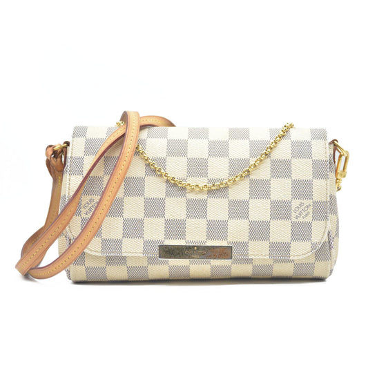$1050 Louis Vuitton  Damier Azur Favorite PM DU0164