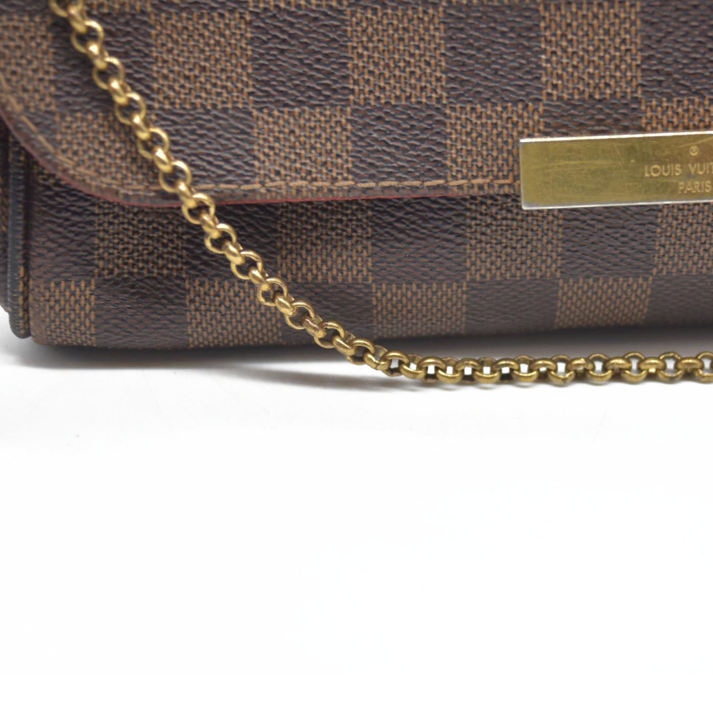 AUCTION $1690 Louis Vuitton Shoulder Bag Damier Favorite MM