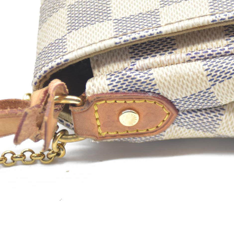 $1490 Louis Vuitton  Damier Azur Favorite PM DU0164