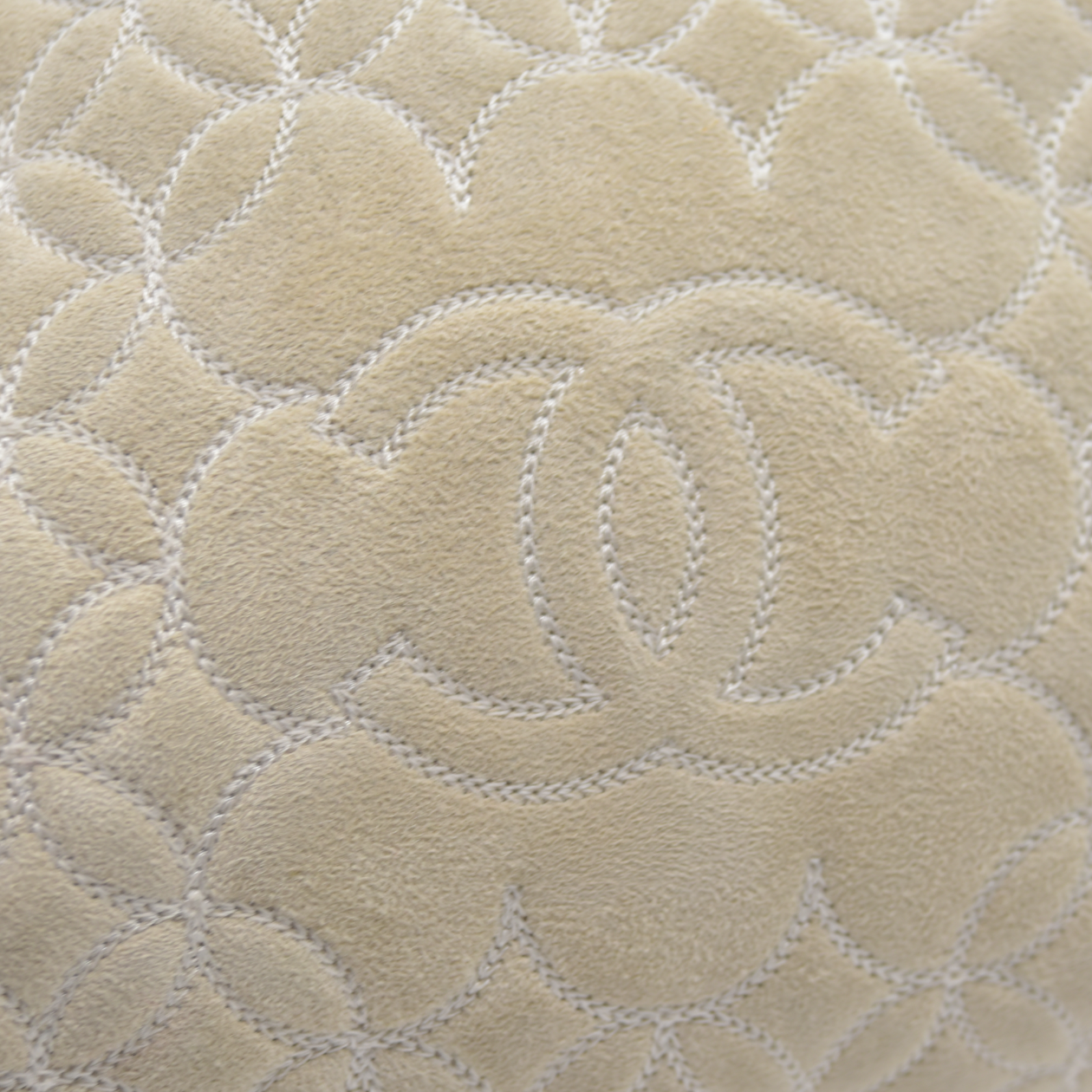 $1895 Chanel Quilted Shearling Tote Bag and Accessory Pouch 2005