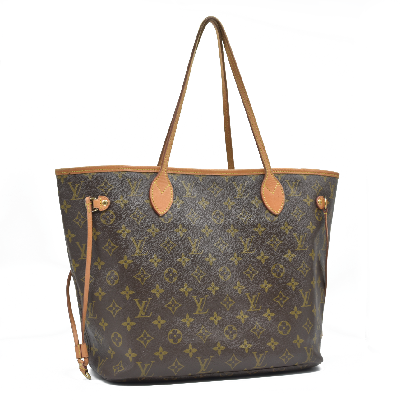 AUCTION $2120 Louis Vuitton  Monogram V Neverfull MM Turquoise