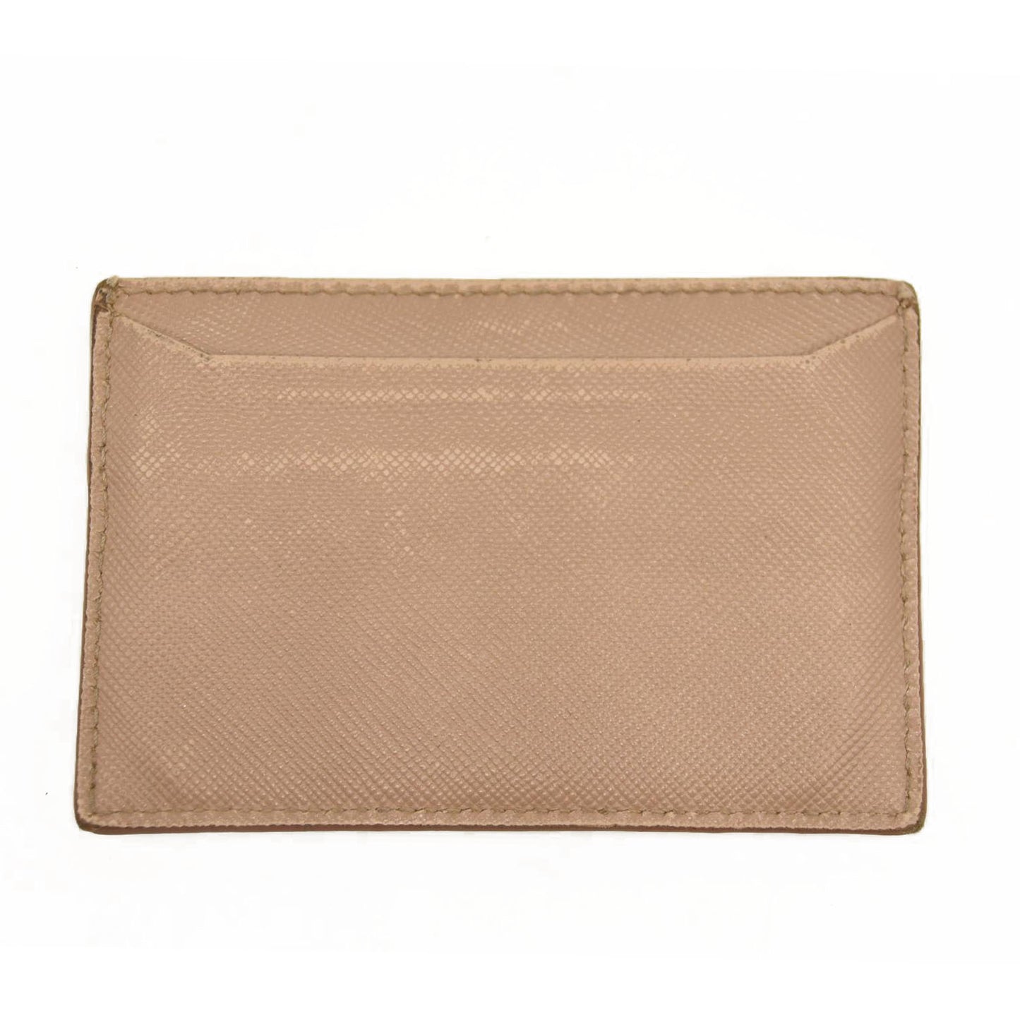 Prada Card Holder Beige Saffiano