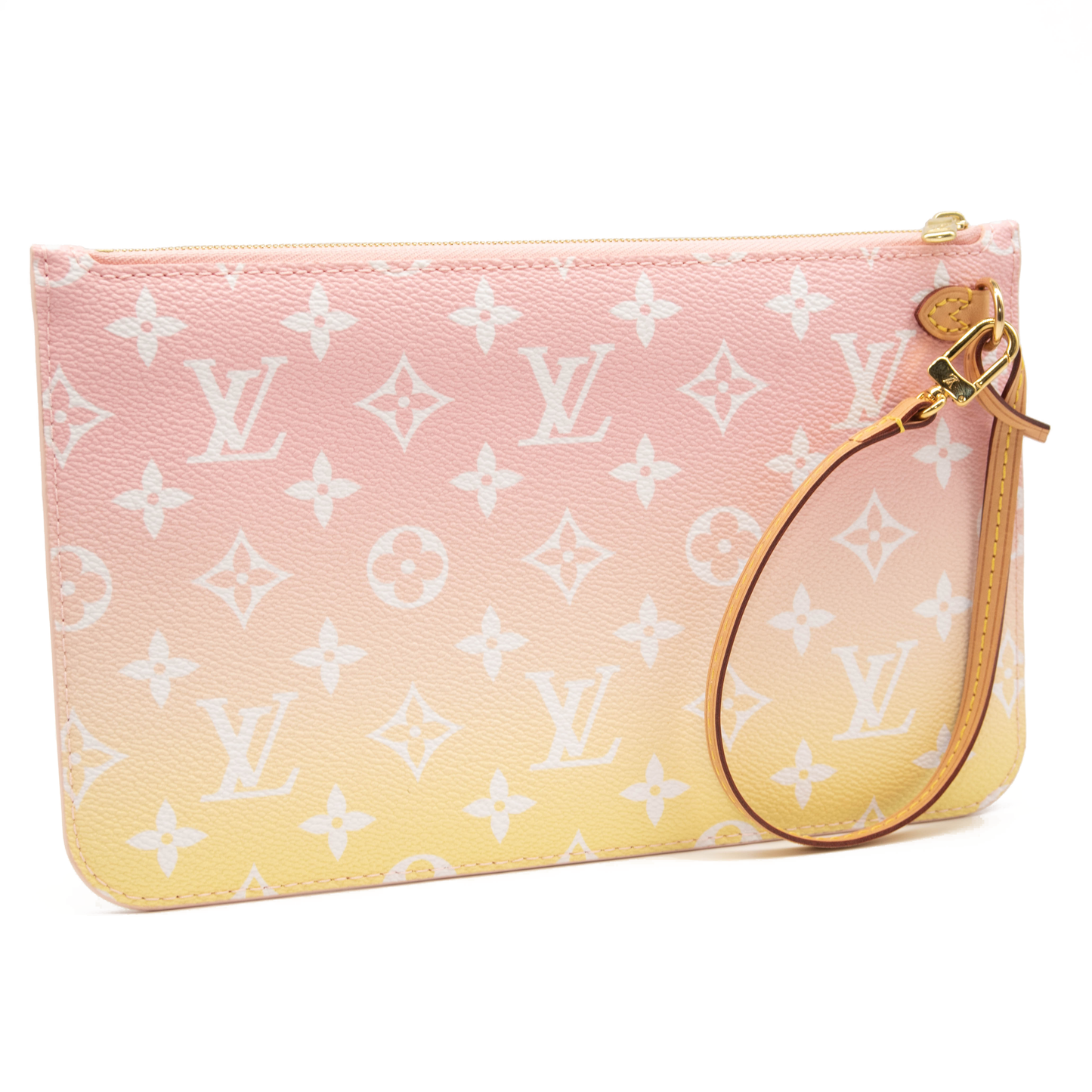 Louis Vuitton Monogram By The Pool Neverfull MM Pochette Light Pink Wristlet