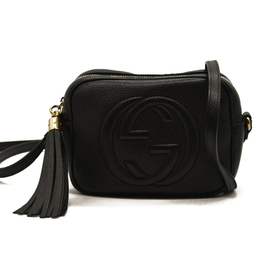 Gucci  Pebbled Calfskin Small Soho Disco Bag Black