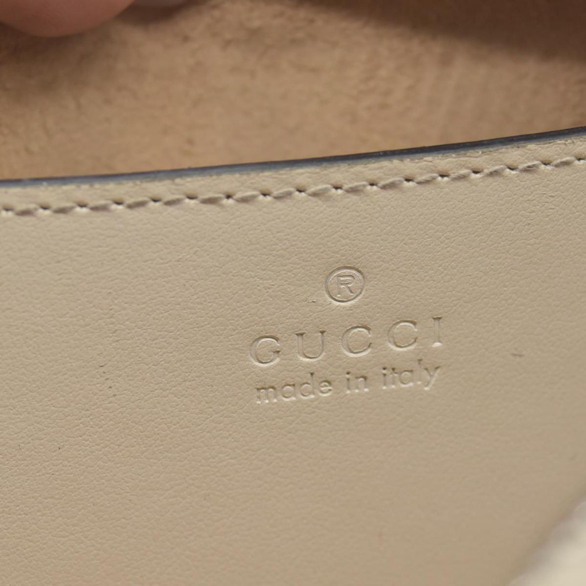 $1950 Gucci Calfskin Matelasse Aria Small GG Marmont Chain Shoulder Bag Mystic White