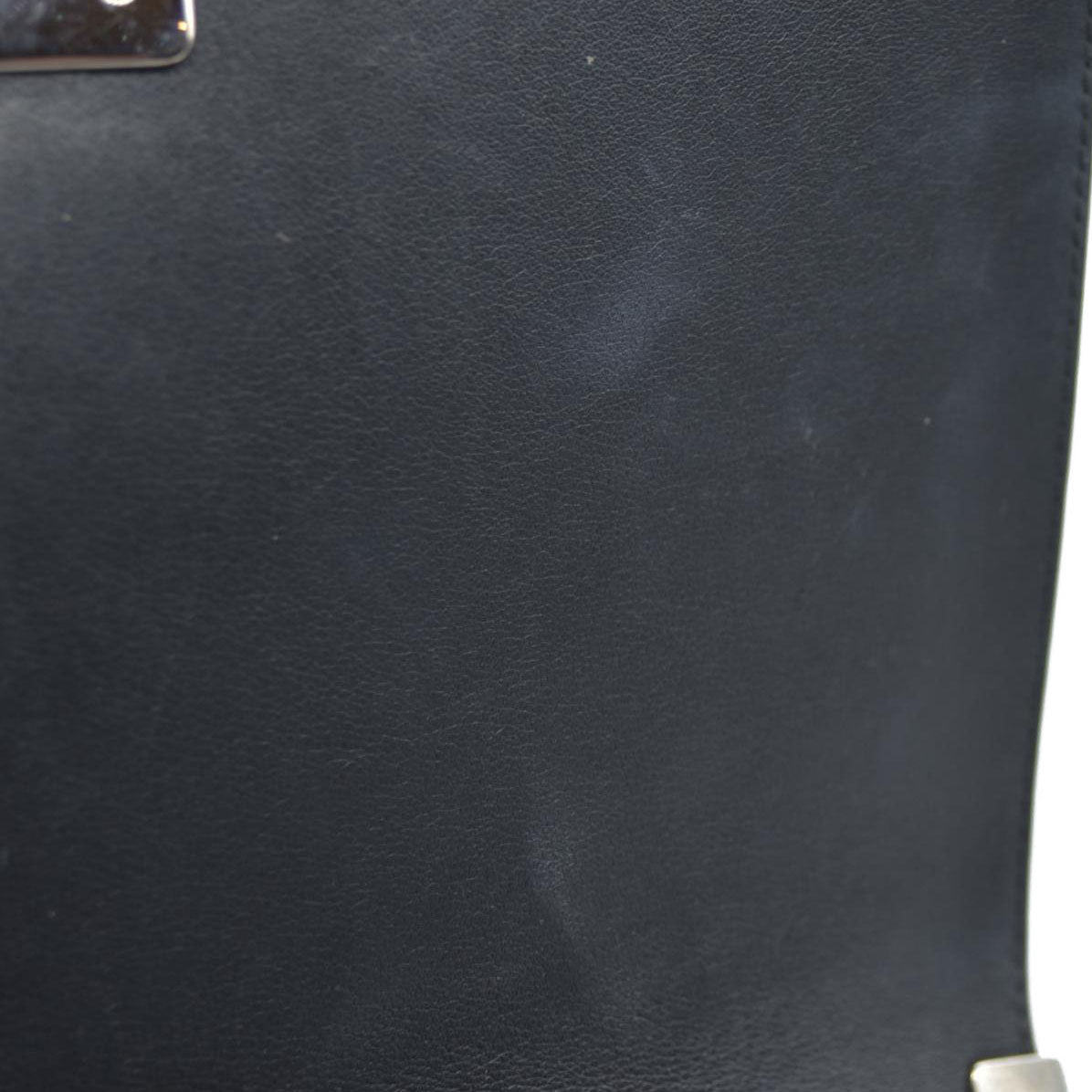 Chanel  Patent Calfskin Quilted Medium Plexiglass Boy Flap Black