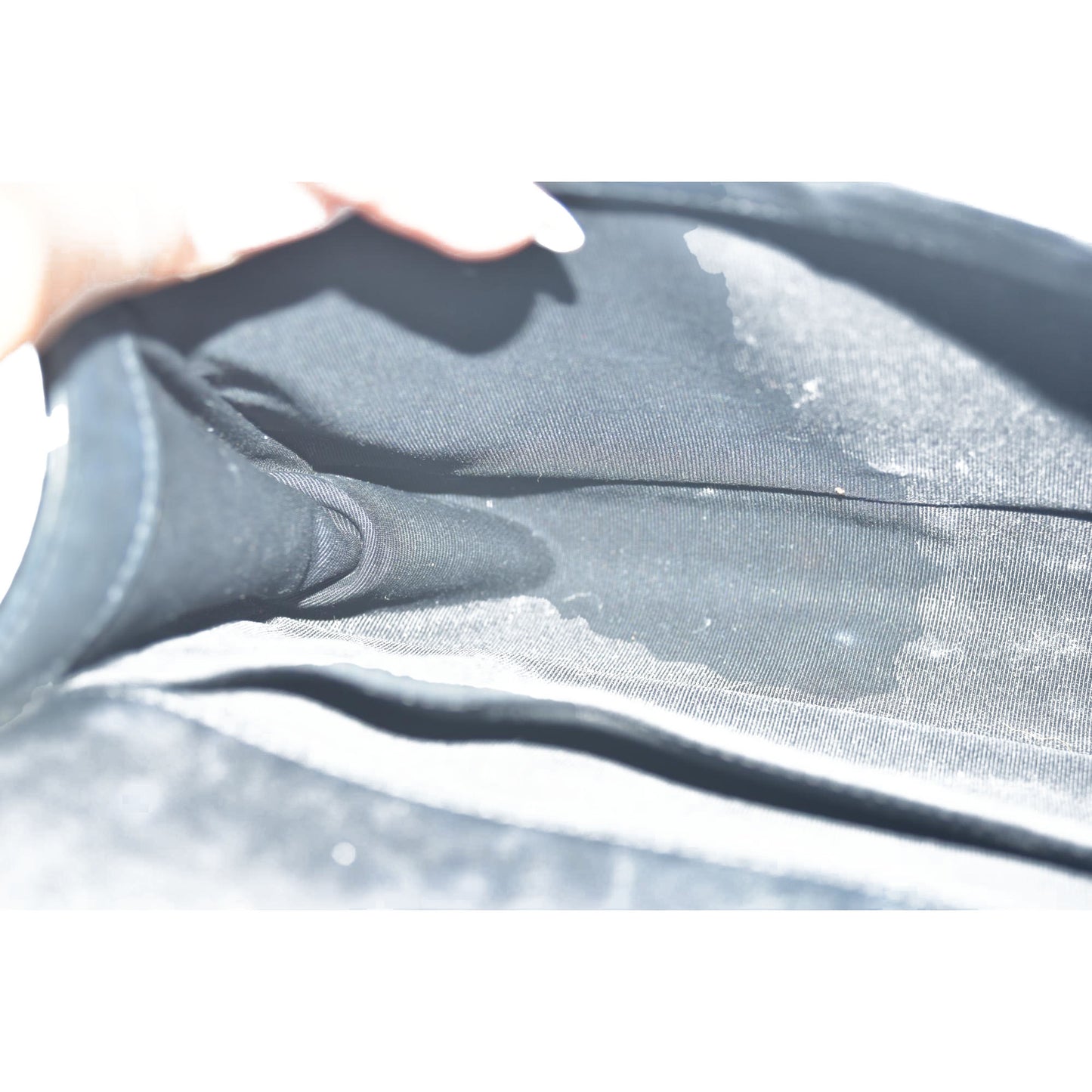 Chanel  Patent Calfskin Quilted Medium Plexiglass Boy Flap Black