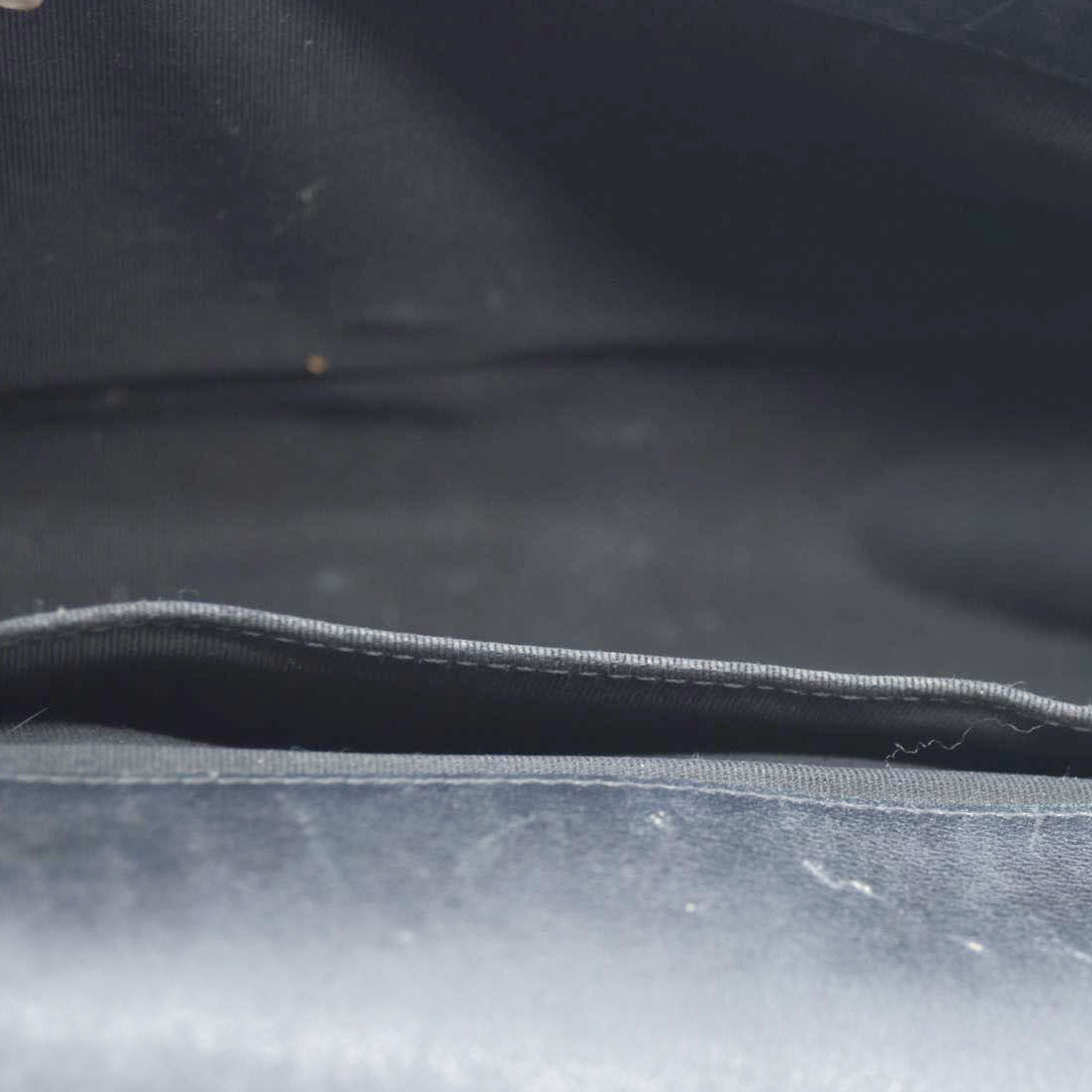 Chanel  Patent Calfskin Quilted Medium Plexiglass Boy Flap Black