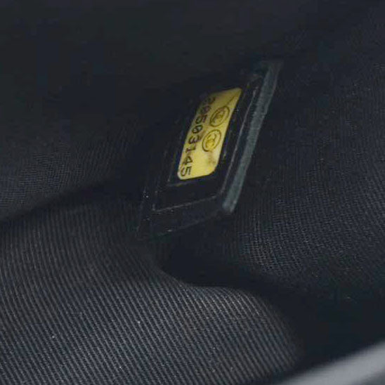 Chanel  Patent Calfskin Quilted Medium Plexiglass Boy Flap Black