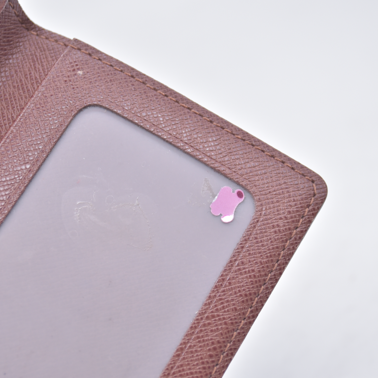 $360 2005 Louis Vuitton Monogram Porte 2 Cartes Vertical Card Holder CA1025