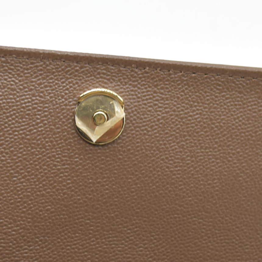 $1150 Burberry Hampshire Small House Check & Leather Crossbody Brown