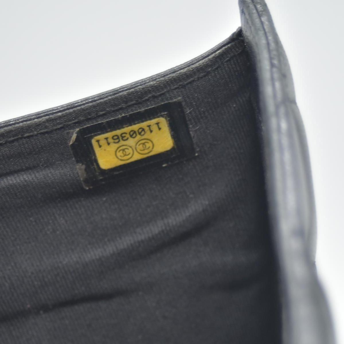 $1375 Chanel Lambskin Quilted Large Flap Wallet Black CONSIGNMENT