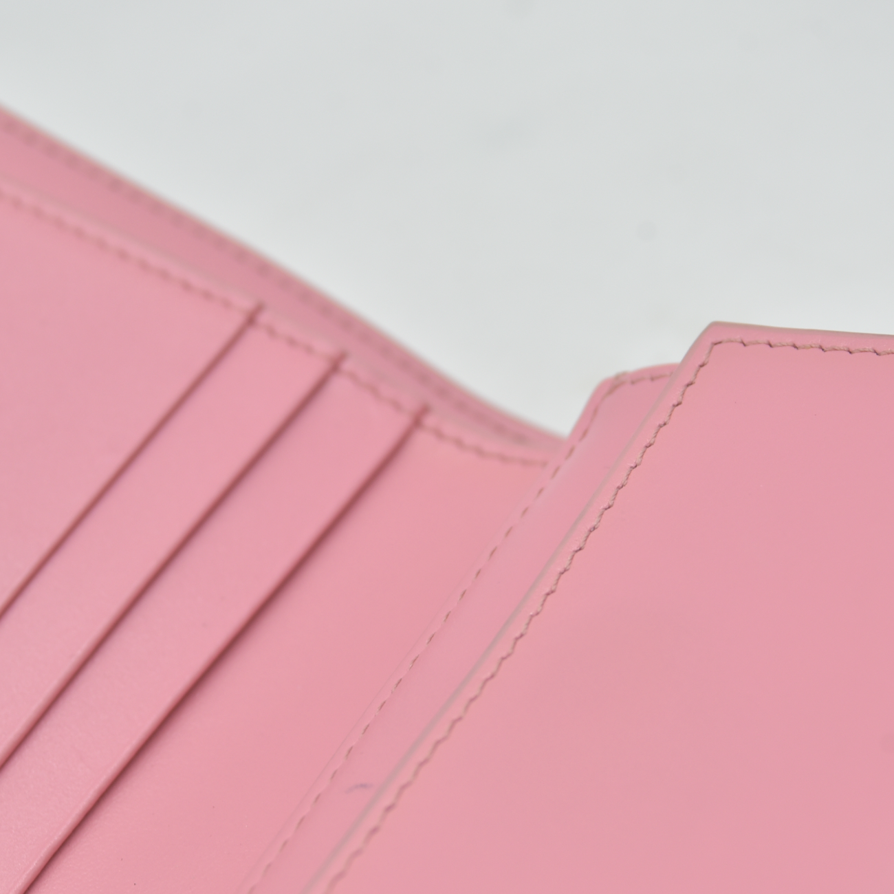 $690 Celine Shiny Calfskin Small Triomphe Wallet Pink
