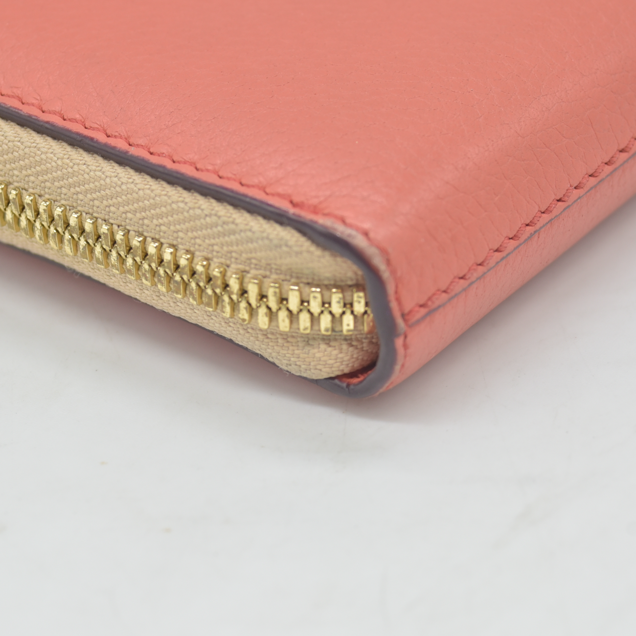 $690 2016 Chloe Baylee Leather Zip Around Long Wallet Purse Pink