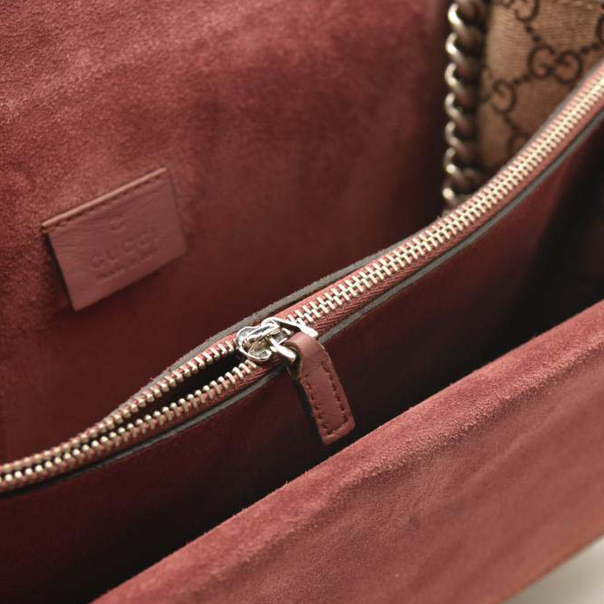 Gucci GG Supreme Monogram Blooms Medium Dionysus Shoulder Bag Beige Multicolor Dry Rose