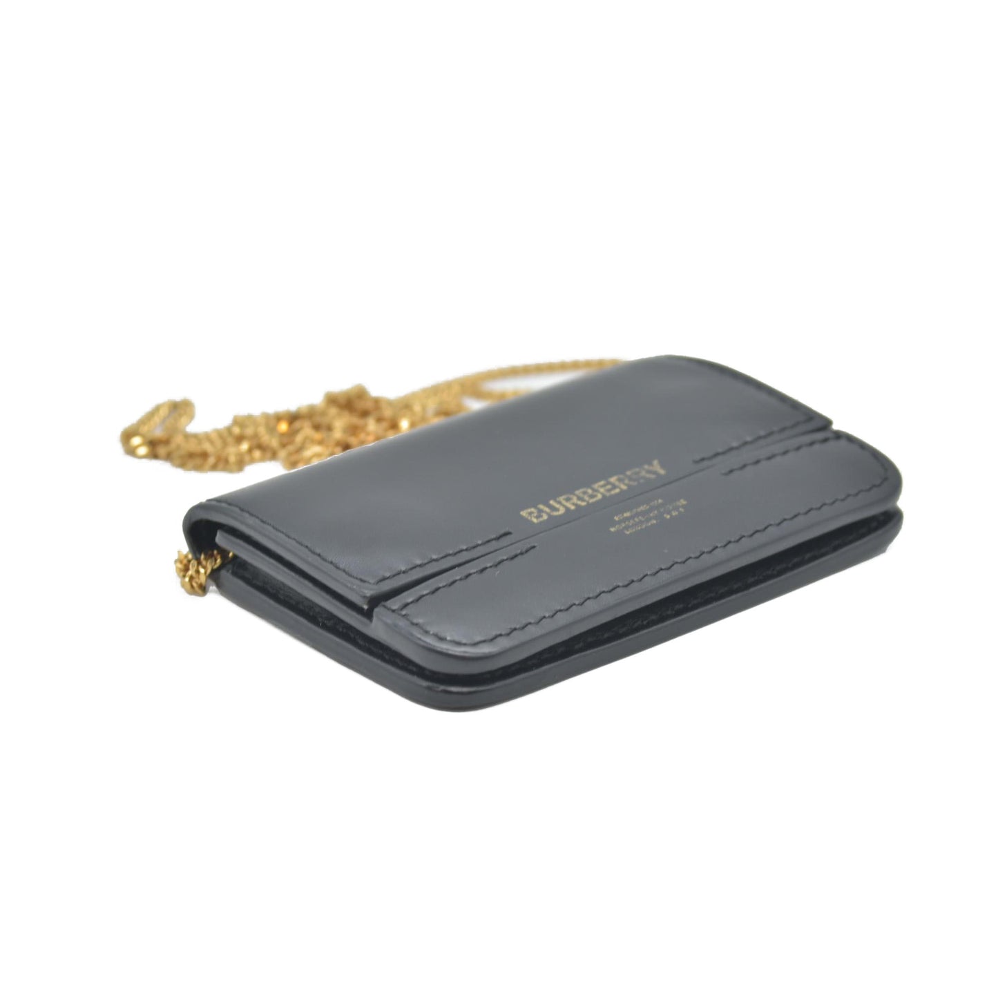 Burberry Calfskin Mini Jody Chain Card Case Black CONSIGNMENT